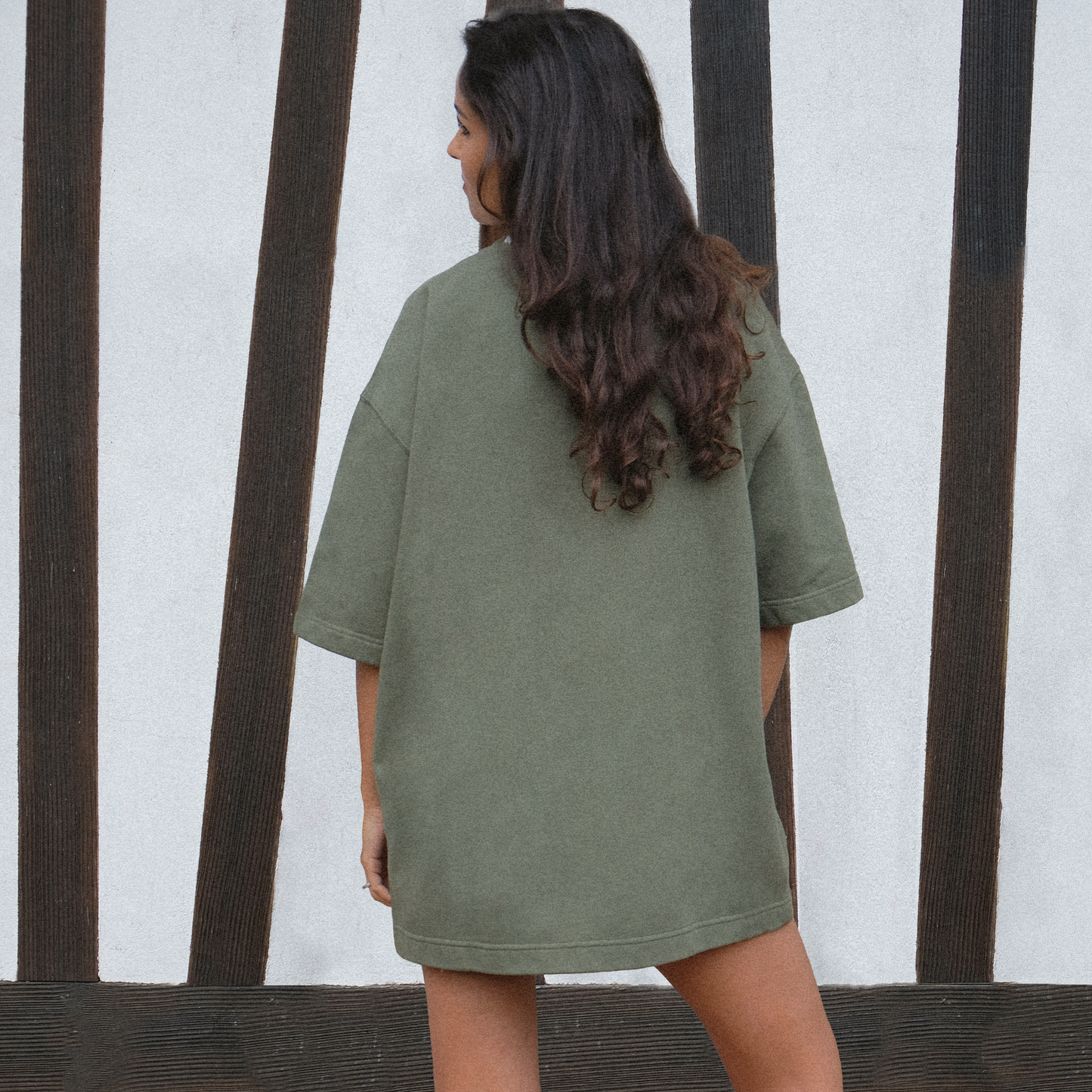 T-shirt Unisex - Oversized 100% Cotton organic - Kaki