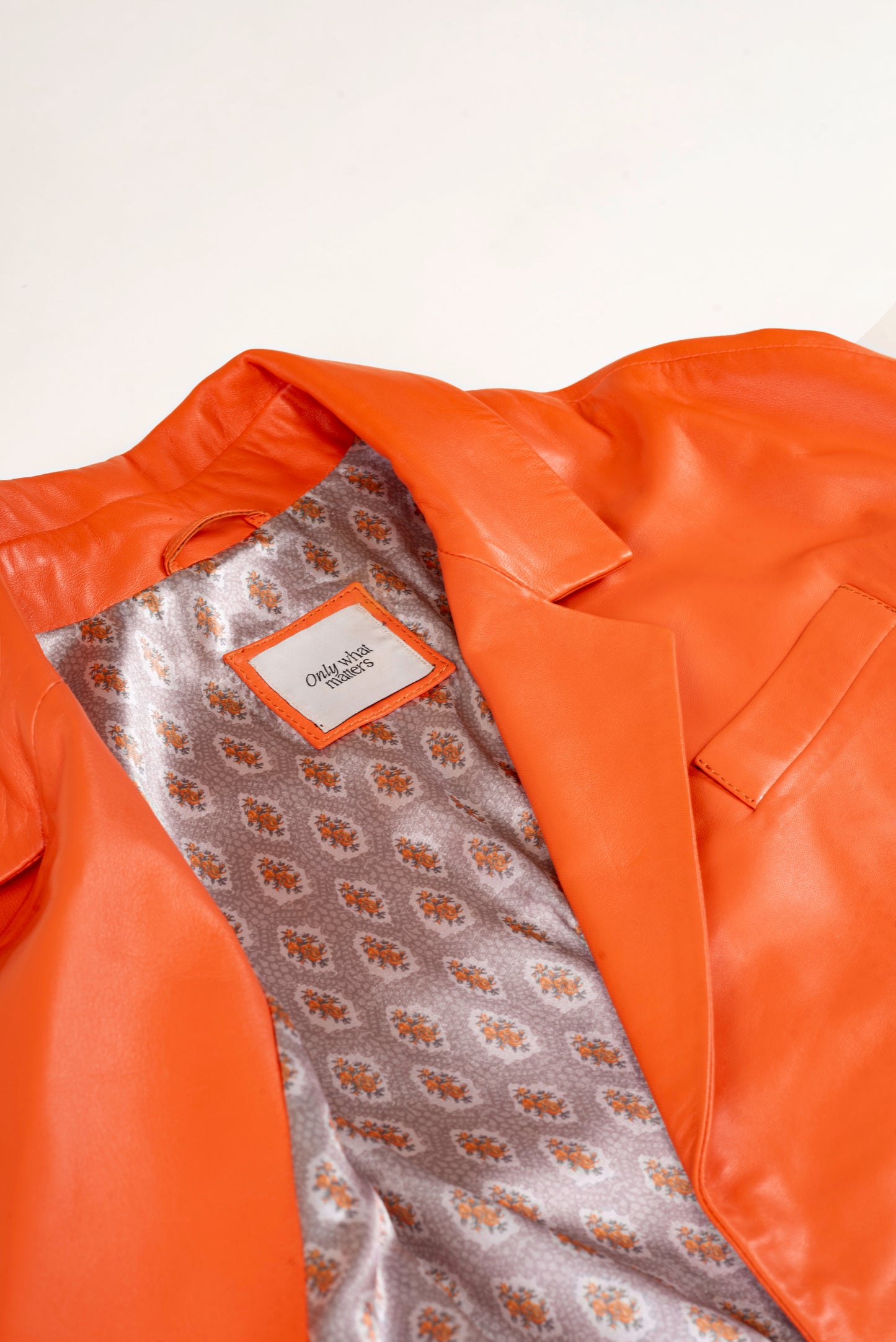 The Mansouria Trench - In Plunged Orange Lamb Leather